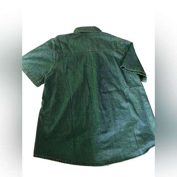 Selen Exotic Button Down – Denim Shirt with Statement Gem Buttons - Picture 6 of 11